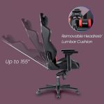 MXG PGC-01 Frog Mechanism Premium PVC with Headrest and Lumbar Support Gaming Chair - Image 2