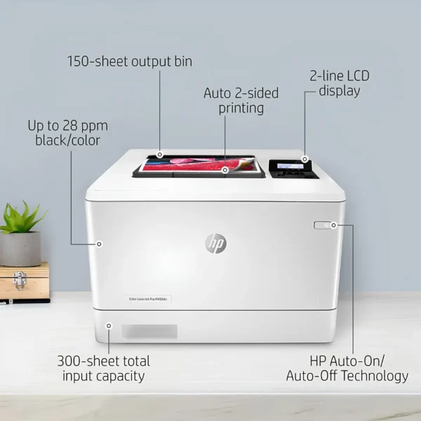 HP LaserJet Pro 454DN Color Printer | USB, 28ppm - image 5