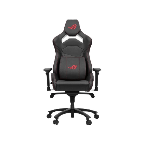 New Project (4) Asus ROG Chariot X Core SL301C Gaming Chair in racing-car style, featuring an adjustable high-density foam headrest, memory-foam lumbar support, 4D armrests, tilt mechanism, durable class 4 gas lift, and durable premium PU leather for a premium gaming experience - Image 1