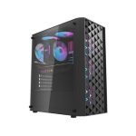 DarkFlash Aigo DK351 Luxury E-ATX 4 ARGB Fans Included Gaming Case Black - Image 3