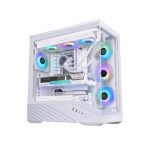 Lian Li Vector V100 ATX Mid-Tower PC Case, 4 x 120mm ARGB PWM Fans Pre-Installed, LED RGB Strip, Display Platform with Tempered Glass, Support 420mm GPUs, 360mm Radiator, Optimized Airflow (Black, White) - Image 5